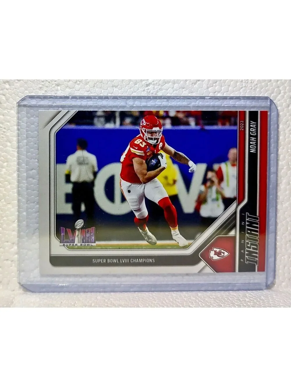 Noah Gray 2023 Panini NFL Superbowl LVIII Champions #11 Card Kansas City Chiefs